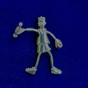 Silver charm youth with moving arms and legs